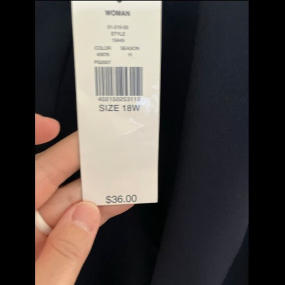 NWT Karen Scott size 18W Navy Dress Pants - Picture 3 of 5